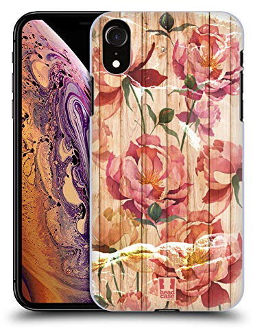 Head Case Designs Pivoines Mélangez Empreinte en Bois Coque Dure pour l'arrière et Fonds D'Écran Design Assorti Compatible avec Apple iPhone XR