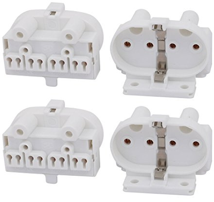 Aexit 4Pcs 2G11-F446 AC 500V 2A H Portalampada fluorescente a fluorescente con base a tubo ID: 834827
