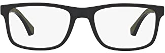 EMPORIO ARMANI Ray-Ban Herren 0EA3147 Brillengestelle, Rot (Matte Black), 55