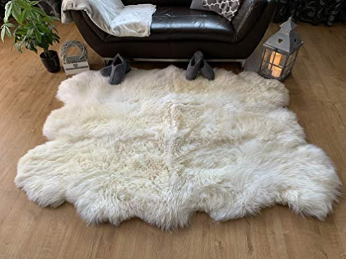 Rawax - Pelle di agnello, inodore, qualità naturale, a pelo lungo, spesso, disponibile in diverse misure come tappeto, coperta, coperta per passeggino