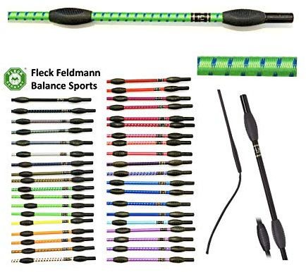 JA Horse Fleck Feldmann Balance Sports Dressurgerte Gerte Reitgerte (hellgrün-blau, 110 cm)
