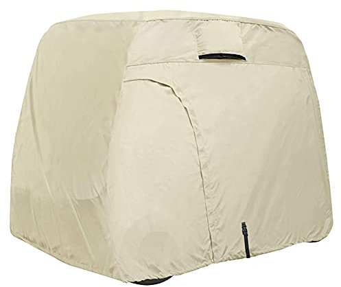 JTYX Golf Cart Cover 210D wasserdichte Golf Cart Cover Universal Passend für die meisten 2 Passagier/4 Passagiere Golf Cart