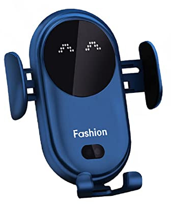 LYEAA Chargeur de Voiture sans Fil, capteur Infrarouge Universel, Fixation Automatique pour téléphone Portable, 10 W, Charge Rapide, Fixation Automatique sur Grille d'aération,