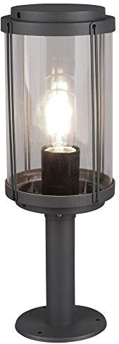 Stehleuchte Außenleuchte Gartenlampe Wegeleuchte Terrassenleuchte Balkon, IP44, anthrazit, 1x E27 Fassung, DxH 14x40 cm