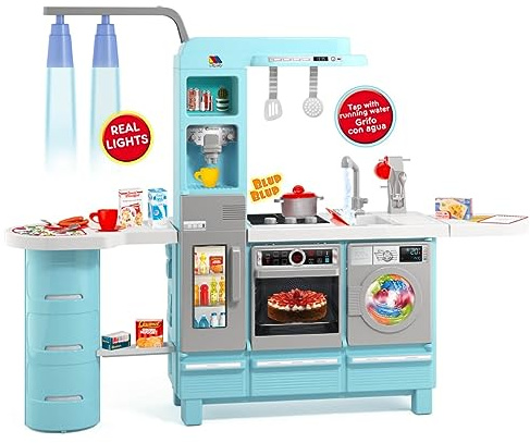 MOLTO | Cucina giocattolo elettronica con luci per ragazze e ragazzi con elettrodomestici | Giocattoli educativi per bambini | A partire da 3 anni