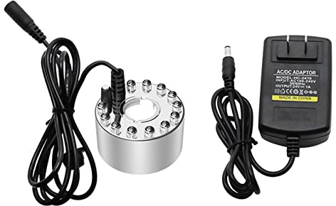 IINCOOY 45MM 24V Ultrasonic Humidifier Mist Maker Fogger Nebulizer Water Fountain Pond Atomizer Head Air Humidifier for Plant Office (Color : Heavy Mist)