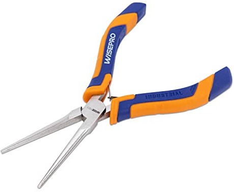WISEPRO 6 Inch Mini Needle Nose Pliers, Mini Chain Nose，Long Reach Pliers, for Jewelry/Craft Making, Repairing