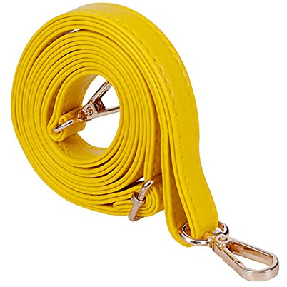 Taschengurte zum Wechseln,PU-Leder-Lychee-Rucksackriemen,breite Schultergurte,Taschengurt Schulterriemen Umhängegurt,für Schultertasche Tragetaschen und Handtaschen,DIY Zubehör für Tasche,Gelb