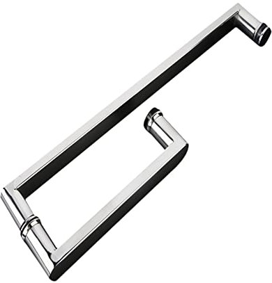 DAMSLY Duschtürgriff aus Edelstahl, poliertes Finish, Badezimmer-Glastür-Haltegriff, Knopf, Handtuchhalter, Haltegriff für Duschwand, Push-and-Pull-Türgriff-Sets (Size : 225mm-425mm)