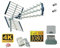 KIT ANTENNA TV DIGITALE TERRESTRE 5G COMPLETA ALIMENTATORE AMPLIFICATORE LTE 4K