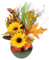 Adorno Artificial de otoño en Maceta con Girasol, Bayas de Trigo, Conos, Flores otoñales, Flores Artificiales, decoración de Flores, Flores de otoño, Hojas de otoño, decoración de Mesa