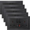 5 Pack CNBINGO Brushed Steel Double Socket with USB C Fast Charging - 20W Electric Power Socket with USB-A and Type-C, Black Brushed Steel Panel Wall Outlet