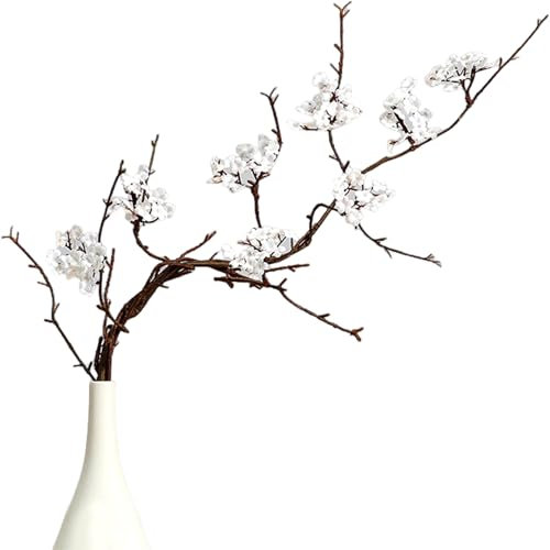 CAKEEYUM Branches de Cerisier en Fleurs de Cerisier réalistes 87, 9 cm avec Longues tiges Branches, Fleurs artificielles, décoration faciles à Utiliser pour la maiso
