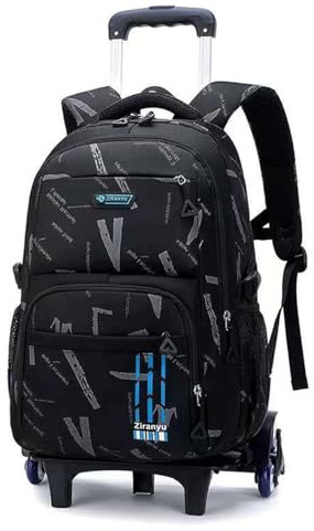 Yumenam Schulrucksack Trolley für Jungen Rucksack mit Rollen Schulranzen Jungen Teenager Jugendliche Daypacks Kinder Schultasche Outdoor Camping Groß Schulranzen Wasserdichter Lässige Daypack