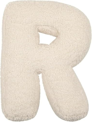BLLMTEAR Almohada con Letra Inglesa - Cojín Decorativo de Peluche en Inglesa Forma 38x30cm, Suave - Ideal for Sofá, Dormitorio, Salón (Accesorios de Juego de Letras y Palabras)(R 1)