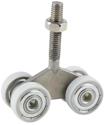 rockible Rullo per porta scorrevole, puleggia, ferramenta di ricambio pesante, binario appendiabiti, ruota, carrello appendiabiti per armadio, cucina, bagno,