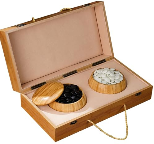 Apk i bc Zusammenklappbares Go-Spielset aus Holz, leicht zu verstauen, geeignet für Anfänger von Go und Gomoku(A,47 * 44cm)