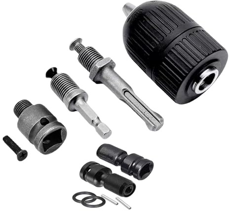 siduytin Adaptador de taladro manual con rosca 1/2-20UNF de cambio rápido sin llave. Se conecta rápidamente a cualquier atornillador impacto y permite cambiar rápidamente tarea. Para muchos tipos