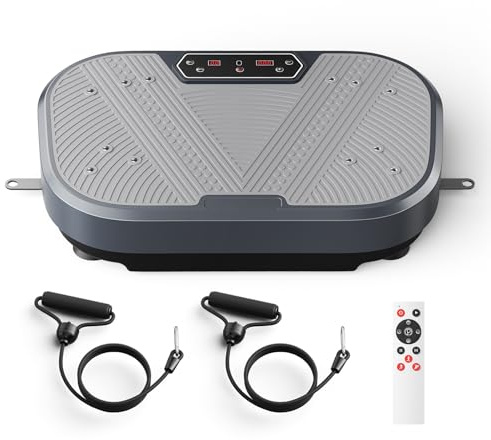 Plateforme Vibrante,120 Niveaux d’Intensité Plaque Vibrante Puissante avec Haut-Parleur Bluetooth, Plaque Vibrante Fitness Machine pour la Maison,Capacité de 450 LB