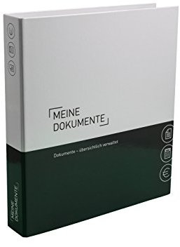 PLASTOREG Smidt GmbH Themenringbuch mit Register/Trennblättern - Dokumente - Optimale Struktur für die Ablage der Dokumentenunterlagen, Dunkelgrau