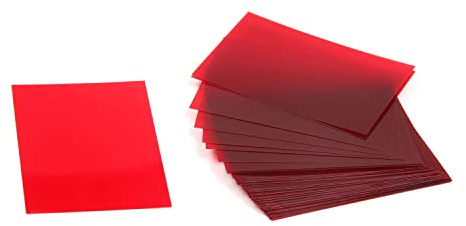 Othmro Pack de 24 DIY Filtre Rouge Papier Fabrication de Lunettes Style 3D Rouge Bleu 3D Film Lunettes de Jeu Lunettes 3D Cadre Lentilles en Résine Blanche pour 3D TV Cinéma Home Films