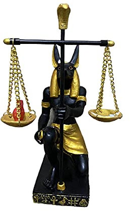 YGAKX Alte ägyptische Idole vom Hund von Ägypten Schakal Hund Kopf Mann Souvenirs Waage für Arbeitszimmer Dekor Figurine Skulptur