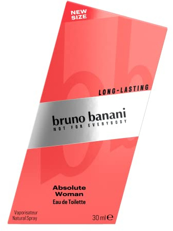 bruno banani Absolute Woman – Eau de Toilette Natural Spray – Fruchtig-blumiges Damen Parfüm – 1er Pack (1 x 30ml)