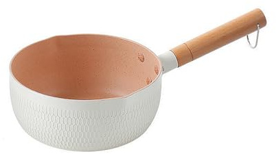 Hemoton Non-Stick Milk Pan,1.5L Sauce Pan,Handy Pot with Wooden Handle,Versatile Small Cooking Pot for Soups, Sauces, and Hot Milk, Cooking Pot Kitchen Essential Random Color