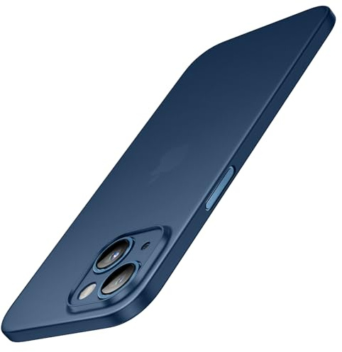 JETech Cover Ultra Sottile Compatibile con iPhone 13 6,1 Pollici, Copriobiettivo Fotocamera Protezione Completa, Custodia Difficile e in PP con Finitura Opaca e Leggera (Blu)