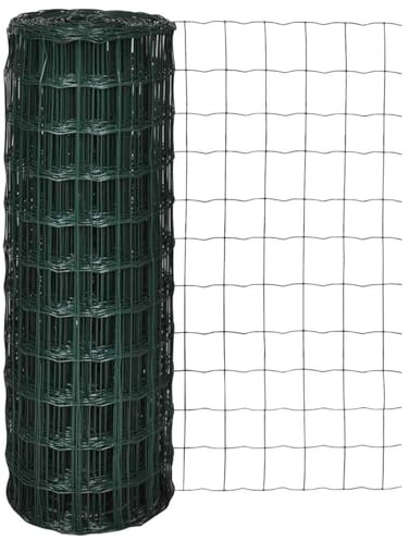 Goliraya Gartenzaun Maschendraht Gitterzaun Gitter 25x1,2m Schweißgitter Zaun Wildzaun，Stahl (Draht), PVC (Beschichtung)