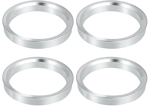 X AUTOHAUX 4 Pcs Bague de Centrage Jante 67.1mm à 57.1mm Universel Voiture Hub Centrique Anneaux Argenté