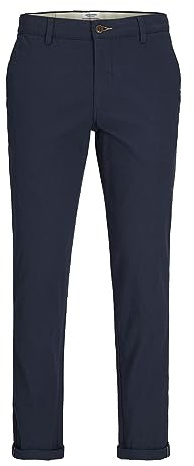 JACK & JONES Pantaloni Uomo Casual Eleganti Pantalone di Stoffa Business Slim Fit Chic Urban JPSTMARCO, Colore:Blu-2, Taglia Pantalone:29W / 32L, Lunghezza della Gamba:L32