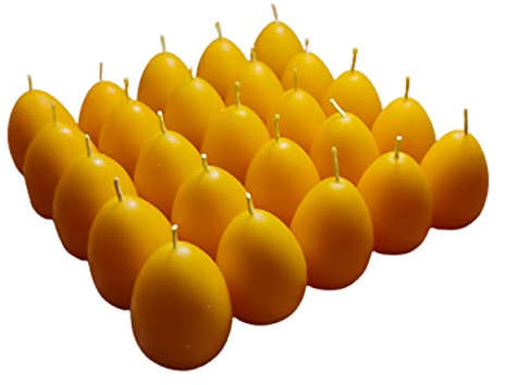 Osterei Kerze - zitronengelb| Ostern| Eierförmige Kerze | Frühlings ei | Eikerzen - Handgemachte 25 – Stk. 40 x 40 x 55 mm; 55 Gramm