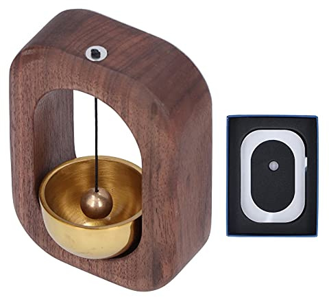 Holz Türklingel Ladenbesitze, Glocke für Tür Öffnung, Eingang Windspiele für Drinnen Draußen Garten Bauernhaus Geschäft Café Büro Dekoration(Dunkle Farbe)