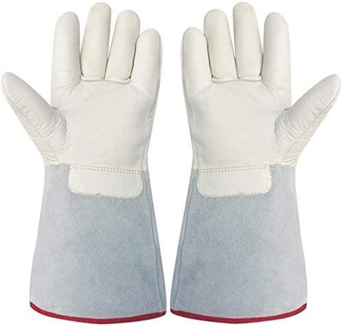 ETomey Heat/Fire Resistant Gloves，Gardening Gloves ， Work Gloves,Welding Gloves Heat Resistant and Fireproof Gloves Gardening Gauntlet Gloves Cold Storage Dry Ice Anti-Freeze Gloves 36cm
