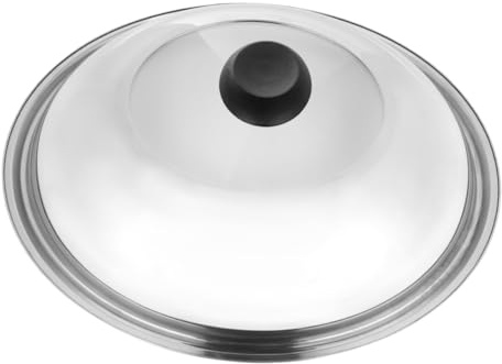 LIFKOME Tapa De Sartén y Olla Multifuncional 34 Cm Acero Inoxidable Vidrio Templado Ventilación De Vapor Borde De Baquelita Anti-calor Para Cocina Diaria