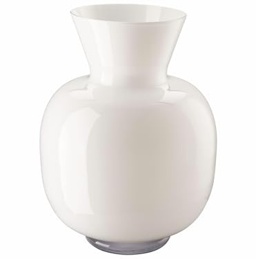 Anna,White - Glass,Vase 34 cm