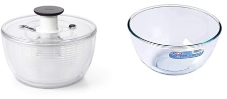 OXO Good Grips Salad Spinner & Pyrex Glass Bowl 3.0L, Pack of 1