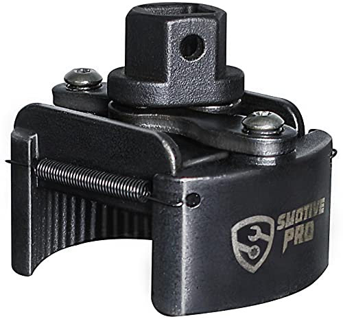 SMOTIVEPRO Clé à Filtre à Huile Universelle Réglable 60-80mm, Mâchoires Crantées Anti-Dérapage pour un Serrage Ferme, Compatible Voiture Moto