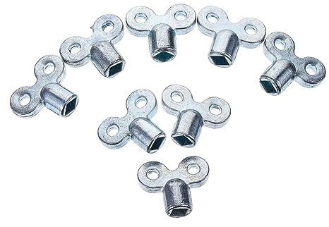 jojofuny 10pcs Radiator Key Bottle Made of Zinc Alloy Smooth Surface for Deflating Air Suitable for Radiator Heating Systems and Plumbing Maintenance