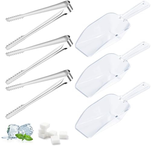 Homgaty 6 Pcs Sweet Tongs and Scoops, Ice Tongs Mini Sweet Tongs for Pick Mix, Small Sweet Scoops for Pick N Mix, Measuring Shovel Spoon Serving Tongs for Candy Bar