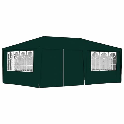 ShGaxin Tente de réception avec parois latérales 4x6 m Vert 90 g/m²,Tente de Réception,Protection UV,Imperméable,Tente de Camping,Chapiteau de Reception,Tente de Réception,Protection UV,Imperméable,