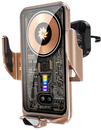 Support de prise d'air pour chargeur de voiture sans fil, support de téléphone de voiture Chargeur sans fil | Support de téléphone de voiture à verrouillage automatique 66W | pour pré