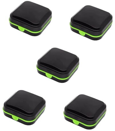 FRCOLOR 5pcs Hearing Aid Case Small Portable Hard Case Hearing Aid Box Shockproof