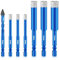Pilikoll 7 Pezzi Punte Trapano Diamantate Gres Porcellanato Punte Trapano Diamantate Punte 6/6/6/8/10/12/6mm Punte per Granito Punte Diamantate Trapano per Vetro, Marmo,Ceramica, Piastrelle, Granito