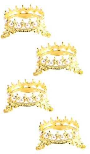 Healeved 4stücke Vintage Manicure Pen Holder Mit Perlenverzierung Goldplated Metal Stifthalter Für Nagelkunst Praktisch Und Dekorativ Für Salon Und Zuhause