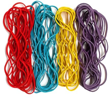25Pcs Large Rubber Bands, Sturdy Thick & Stretchable Colorful Rubber Bands, Natural Elastic Bands for School Home Office Supplies Bank Document Organizing Industrial Crafts DIY Everyday Use 180mm