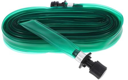 OFFSCH Bewässerungsschlauch Gartenpflanzen 15m Pvc Grün Mit Löchern Flexibler Gartenschlauch 1/2-zoll Anschluss Wasserdurchlässig Für Gemüsebeete Terrasse