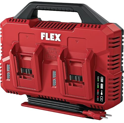 Flex Doppel-Schnellladegerät 12/18 V CA SP 2x12/18 (mit Ladezustandsanzeige, im praktischem Design) 533152
