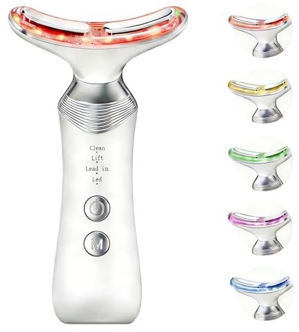 Face Massager, Neck Eye Massager with 5 Colors 3 Modes, Facial Massager for Skin Care, Anti-Wrinkle Device for Slimming Face